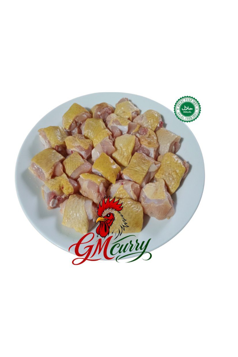 Yellow Smoky Broiler Chicken Curry Cut (With Skin)தோலுடன் கூடிய மஞ்சள் புகைச்சுவை பிராய்லர் சிக்கன் கறி